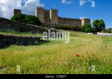 L'Europe, l'Espagne, l'Estrémadure, Trujillo, vue de la ville historique de Trujillo castle Banque D'Images