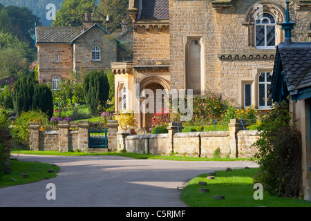 Rendeux, Village de Chatsworth, Derbyshire, Angleterre, RU Banque D'Images