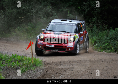 Rally Finland SS9 Hyväneula 2, le championnat du Monde des Rallyes (WRC) Banque D'Images