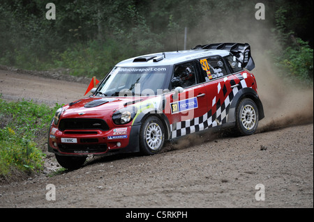 Rally Finland SS9 Hyväneula 2, le championnat du Monde des Rallyes (WRC) Banque D'Images