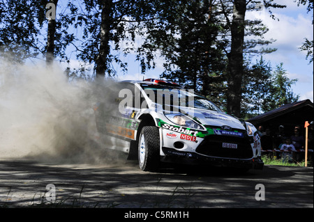 Rally Finland SS15 Jukojärvi, le championnat du Monde des Rallyes (WRC) Banque D'Images