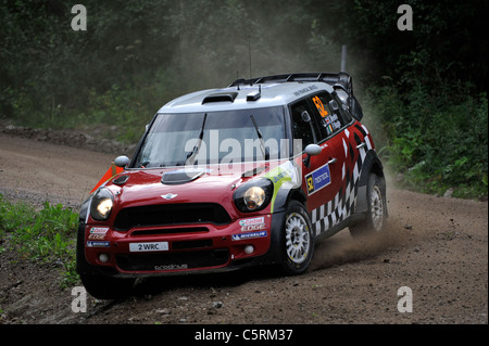 Rally Finland SS9 Hyväneula 2, le championnat du Monde des Rallyes (WRC) Banque D'Images