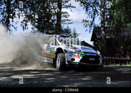 Rally Finland SS15 Jukojärvi, le championnat du Monde des Rallyes (WRC) Banque D'Images