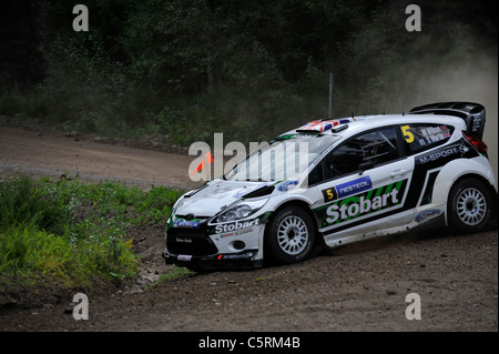 Rally Finland SS9 Hyväneula 2, le championnat du Monde des Rallyes (WRC) Banque D'Images