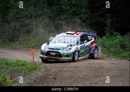 Rally Finland SS9 Hyväneula 2, le championnat du Monde des Rallyes (WRC) Banque D'Images