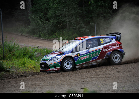 Rally Finland SS9 Hyväneula 2, le championnat du Monde des Rallyes (WRC) Banque D'Images