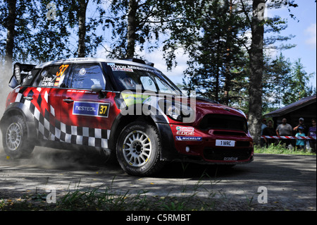 Rally Finland SS15 Jukojärvi, le championnat du Monde des Rallyes (WRC) Banque D'Images