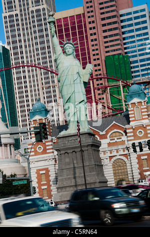 La taille de la moitié de la Statue de la Liberté à New York New York Casino, Las Vegas, Nevada, USA Banque D'Images