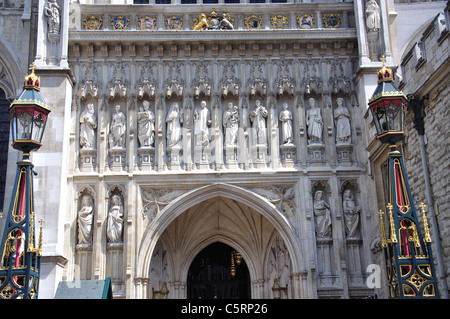 La grande porte de l'Ouest, l'abbaye de Westminster, Westminster, City of Westminster, London, Greater London, Angleterre, Royaume-Uni Banque D'Images