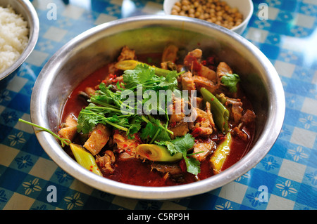 Ragoût épicé de Sichuan. La Chine. Banque D'Images