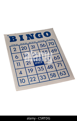 Les cartes de bingo vintage Banque D'Images