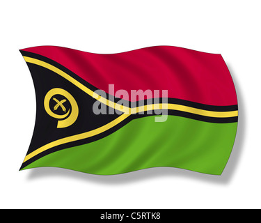 L'illustration, d'un drapeau du Vanuatu Banque D'Images