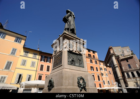 Italie, Rome, Campo de' Fiori, Giordano Bruno Banque D'Images