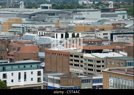 Le centre-ville de Southampton, Angleterre - vue sur le toit Banque D'Images