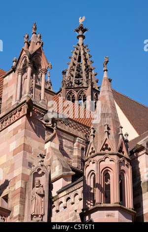 Allemagne, Bade-Wurtemberg, Forêt Noire, Freiburg im Breisgau, vue sur cathédrale Banque D'Images