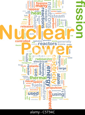 Contexte concept illustration de l'énergie nucléaire Banque D'Images