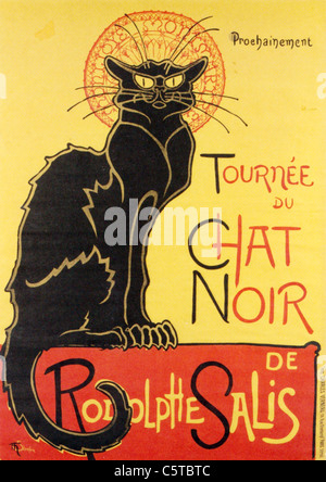 Théophile STEINLEN (1859-1923) L'Art Nouveau né en Suisse entre l'artiste dont l'œuvre est cette affiche pour le Chat Noir en 1896 Banque D'Images