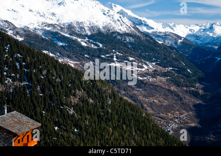 La vallée de la Tarentaise, La Rosière, France Banque D'Images