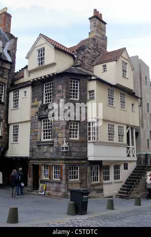 La maison de John Knox sur High Street Le Royal Mile Edinburgh Scotland Banque D'Images