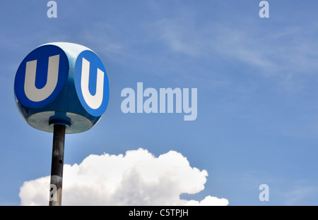 Subway sign, Vienne, Autriche, Europe Banque D'Images