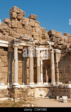 Side Turquie Ruines Agora romaine archéologie Town City Banque D'Images