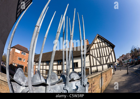 La commanderie à Worcester, un cadre en bois bâtiment utilisé pendant la guerre civile anglaise et maintenant un musée Banque D'Images