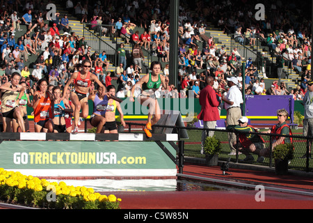 3000m steeple femmes ressortissants USATF Eugene Oregon 2011 image prise à partir de la foule Banque D'Images