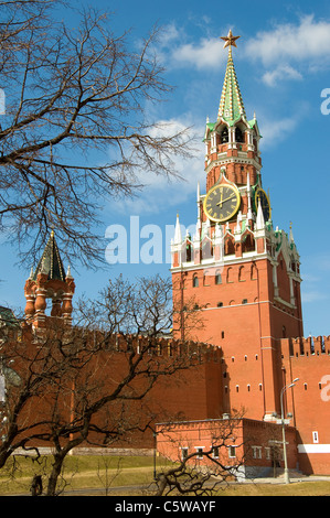 La tour du Sauveur, le Kremlin, Moscou, Russie Banque D'Images