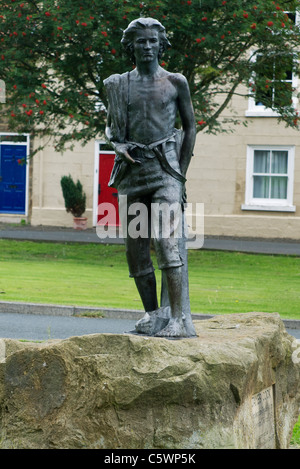 Statue du célèbre Mariner le capitaine James Cook en jeune homme à grande Ayton Yorkshire du Nord où il est allé à l'école Banque D'Images
