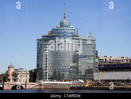 Architecture,immeuble moderne de la Neva Riva, Saint-Pétersbourg, Russie Banque D'Images