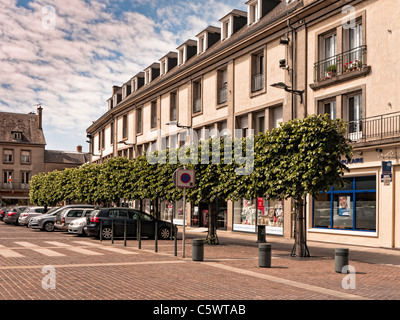 Coutances boutiques et appartements Banque D'Images