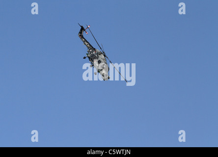 WESTLAND LYNX HMA8S BLACK CATS D'hélicoptère de l'équipe d'affichage 02 Juillet 2011 Banque D'Images