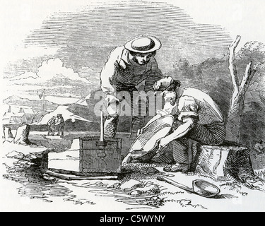 L'occasion de chercher de l'or en Californie dans les années 1840 Banque D'Images
