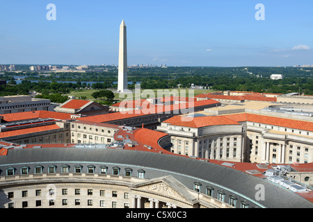 Vue aérienne sur Washington DC Banque D'Images