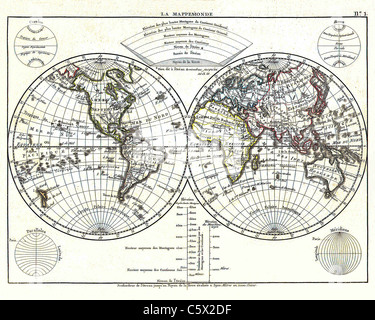 - 1806 Carte de l'atlas par Eustache Herisson d'Atlas Portatif, contenant la Géographie universelle Ancienne et Moderne Banque D'Images