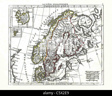 - 1806 Carte de l'atlas par Eustache Herisson d'Atlas Portatif, contenant la Géographie universelle Ancienne et Moderne Banque D'Images