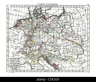 - 1806 Carte de l'atlas par Eustache Herisson d'Atlas Portatif, contenant la Géographie universelle Ancienne et Moderne Banque D'Images