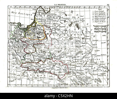 - 1806 Carte de l'atlas par Eustache Herisson d'Atlas Portatif, contenant la Géographie universelle Ancienne et Moderne Banque D'Images