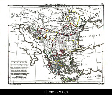 - 1806 Carte de l'atlas par Eustache Herisson d'Atlas Portatif, contenant la Géographie universelle Ancienne et Moderne Banque D'Images