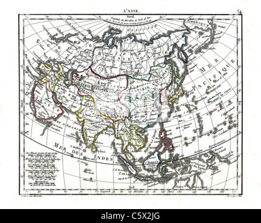 - 1806 Carte de l'atlas par Eustache Herisson d'Atlas Portatif, contenant la Géographie universelle Ancienne et Moderne Banque D'Images