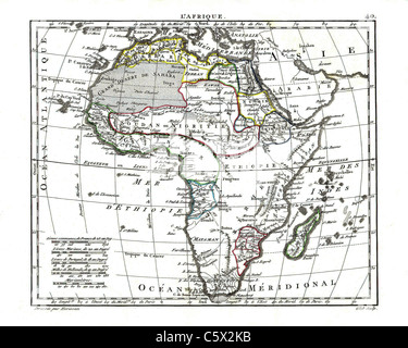 - 1806 Carte de l'atlas par Eustache Herisson d'Atlas Portatif, contenant la Géographie universelle Ancienne et Moderne Banque D'Images