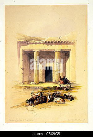 Entrée aux grottes de Beni Hassan, Louis Haghe / David Roberts 'la Terre Sainte, Syrie, Iduméa, Arabie, Egypte et Nubie' Banque D'Images