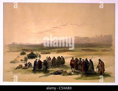 Mont Seir Wady el Ghor 4 mars 1839, Louis Haghe / David Roberts 'Terre Sainte, Syrie, Iduméa, Arabie, Egypte et Nubie' Banque D'Images