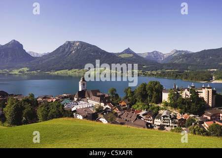 L'Autriche, le lac Wolfgangsee, St Wolfgang, Église de pèlerinage Banque D'Images