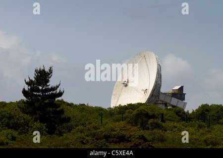 Plat à la communication de stations terrestres de communications par satellite à Goonhilly, près de Helston en Cornouailles Banque D'Images