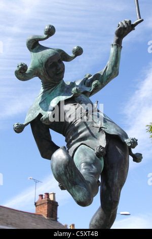 Le Jester Statue par James Butler Henley Street Stratford Upon Avon Banque D'Images