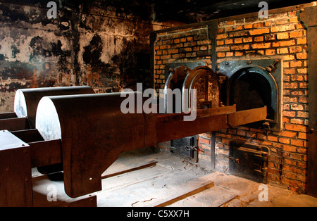 Auschwitz 1 chambre à gaz & crématorium Banque D'Images