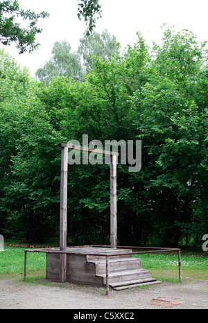 Auschwitz 1 Potence - site de commandant du camp de l'exécution de Rudolf Hoess Banque D'Images