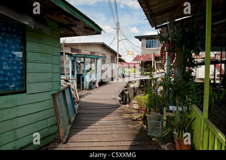 Kampong Ayer Village Eau à Bandar Seri Begawan, Brunei Banque D'Images