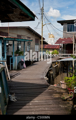 Kampong Ayer Village Eau à Bandar Seri Begawan, Brunei Banque D'Images